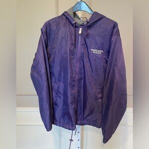 Kansas State K State Sm Vintage 90s Y2K Full Zip Purple Jacket GTM Greek To Me
